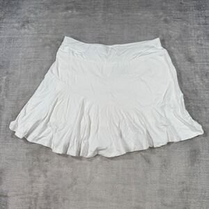 Fama Zee Skirt Women Large White Ruffle Athletic Tennis Golf HiTek4 Activewear